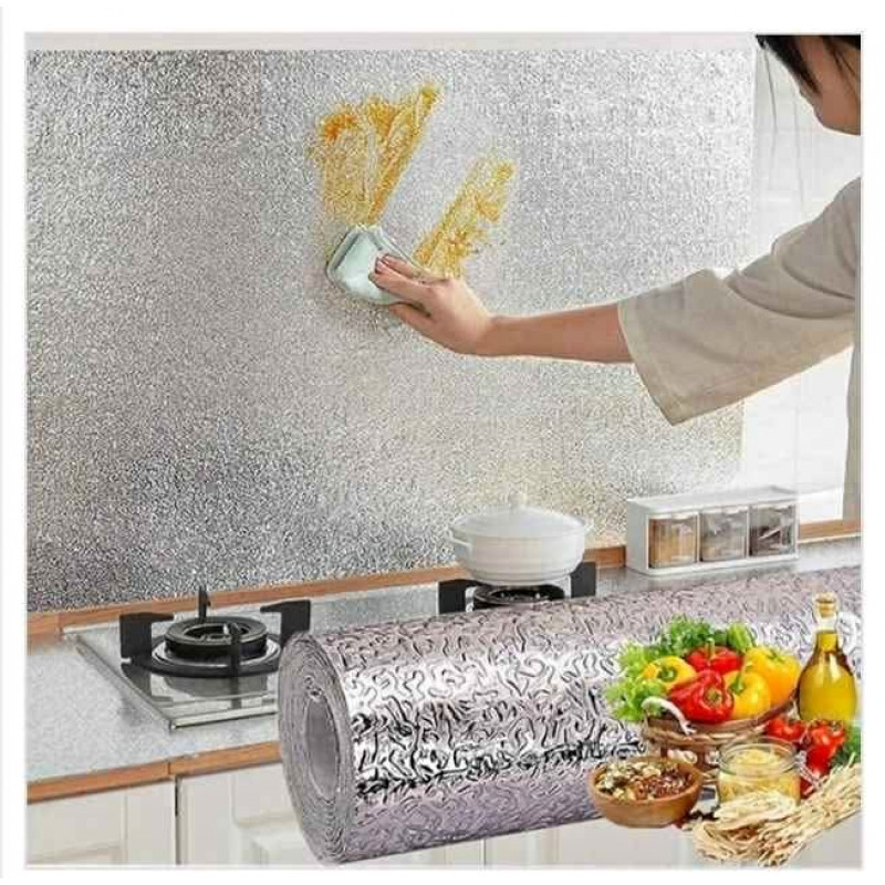 Kitchen Sticker Waterproof Oil Proof Silver